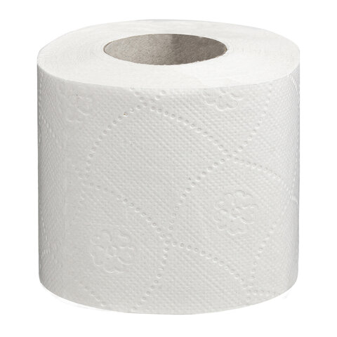 Бумага туалетная 2-слойная Лайма, белая, 19м, 8 рул/уп (126905), 6 уп.