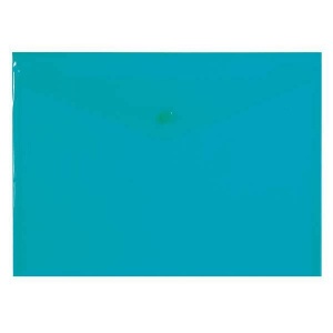 Папка-конверт на кнопке inФОРМАТ (А4, 180мкм, пластик) прозрачная зеленая