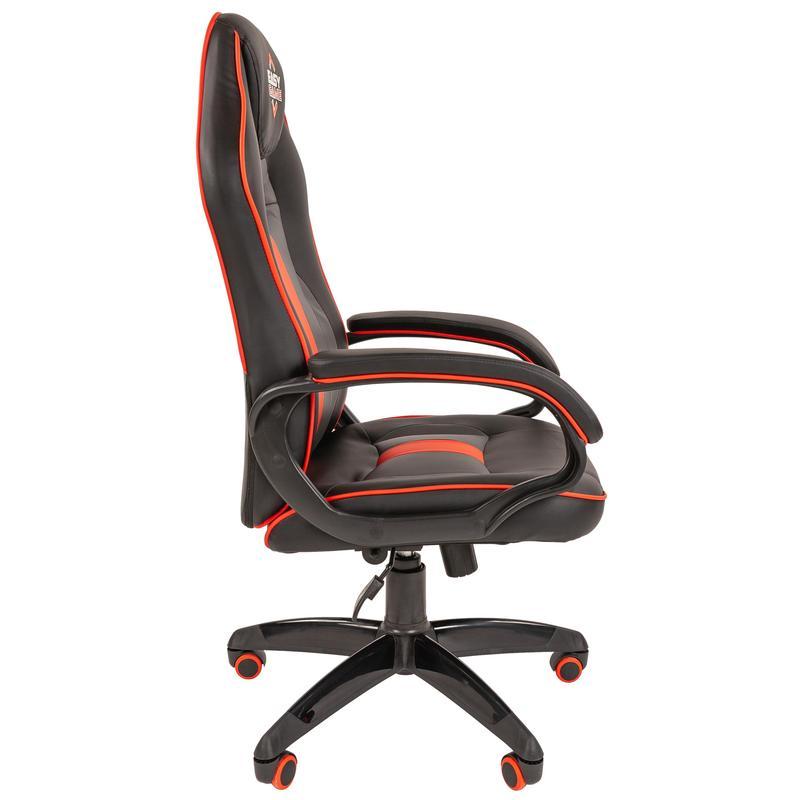 Кресло игровое Easy Chair 689 TPU, экокожа красная/серая/черная, пластик