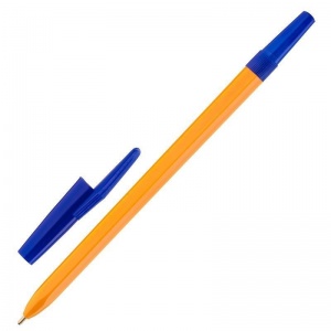Ручка шариковая Союз "Школьник" (0.7мм, синий цвет чернил, корпус оранжевый) 50шт. (РШ 049-01)