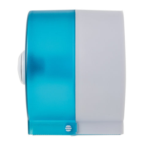 Диспенсер для туалетной бумаги рулонной Лайма, круглый, пластик, тонированный голубой (605045), 36шт.