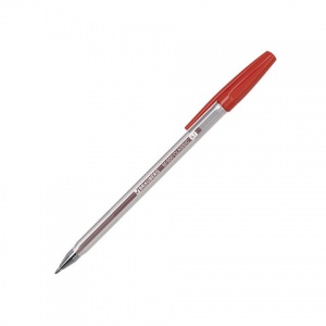 Ручка шариковая Brauberg M-500 Classic (0.35мм, красный цвет чернил, корпус прозрачный) 50шт. (143446)