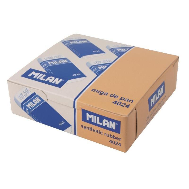 Ластик Milan 4024-10, каучук, прямоугольный, 50x23x9мм, 10шт.