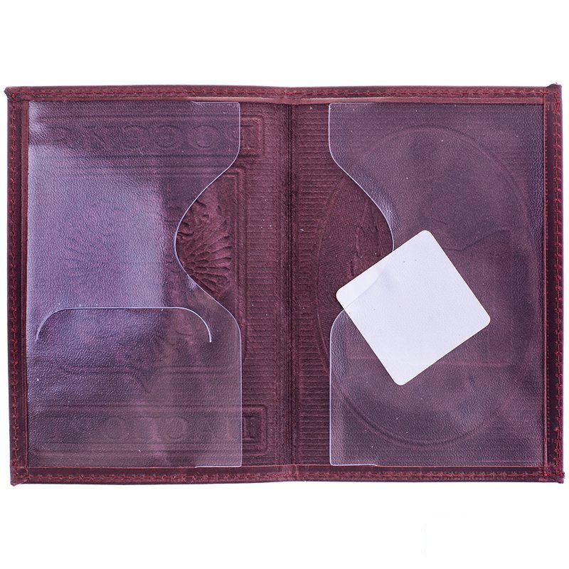 Обложка для паспорта OfficeSpace, натуральная кожа тип 3, терракота, тиснение &quot;Герб&quot; (KPs_1643 / 176868), 5шт.