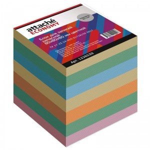 Блок-кубик для записей Attache Economy, 80x80x80мм, разноцветный