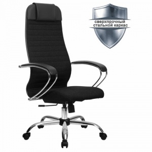 Кресло руководителя Metta К-27, ткань черная, хром
