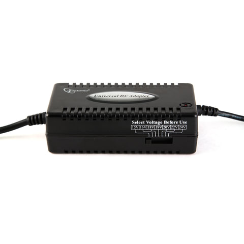 Зарядное устройство автомобильное для ноутбуков Gembird NPA-DC1, 80Вт, 1.4м, 9 адаптеров, черный
