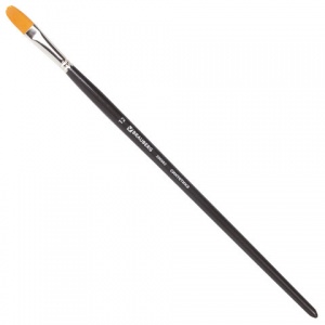 Кисть художественная Brauberg Art Classic, синтетика жесткая, овальная, №12, длинная ручка