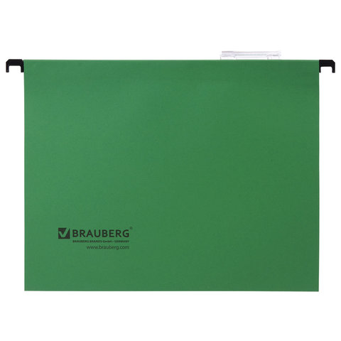 Подвесная папка А4 Brauberg (315x245мм, до 80л., картон) зеленая, 10шт. (231791)