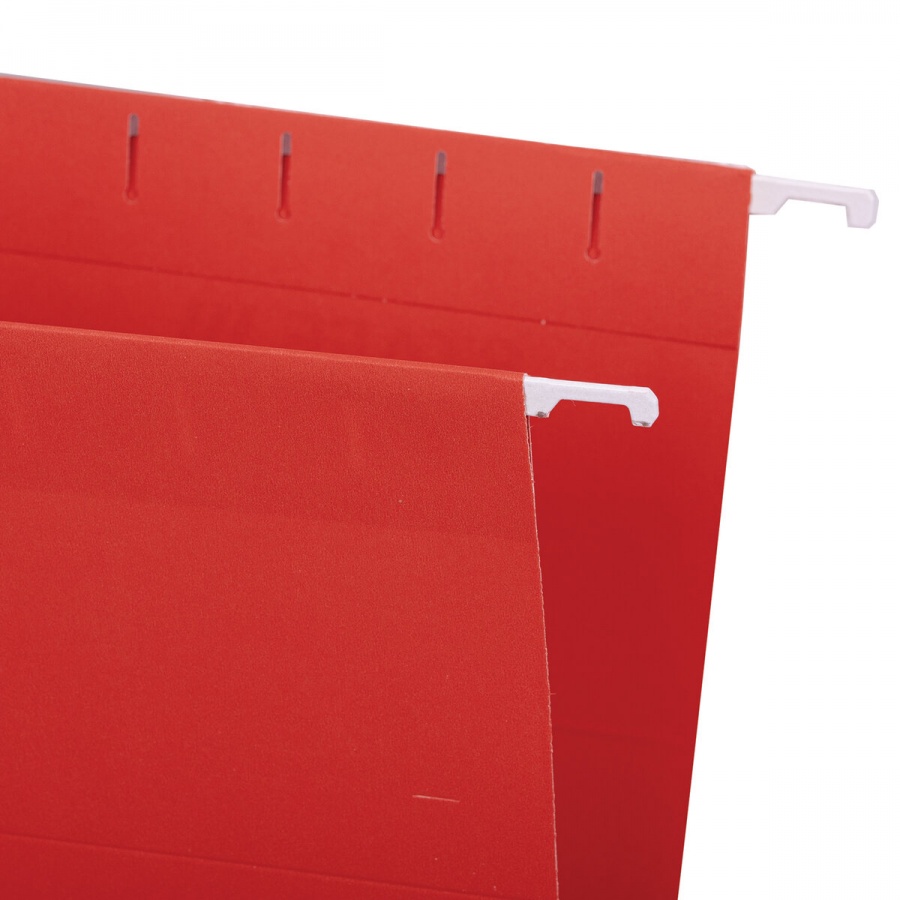 Подвесная папка A4/Foolscap Staff (404х240мм, до 80 л., картон) красная, 10шт. (270936)