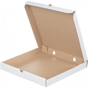 Короб картонный для пиццы 320x320x30мм, картон белый Т-23, 10шт.