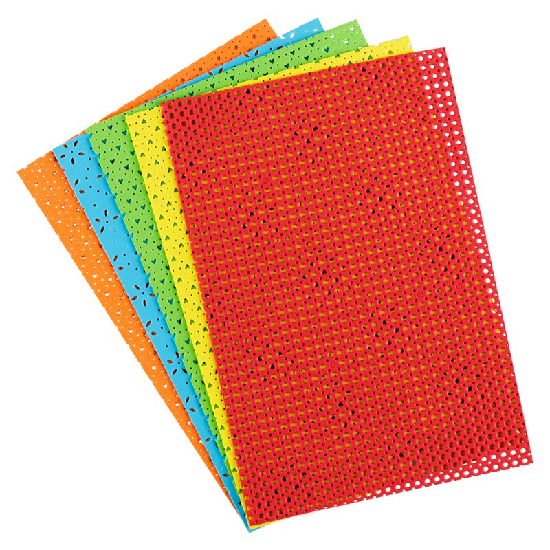 Фоамиран (пористая резина) цветной ArtSpace (5 листов А4, 5 цветов, 2мм, перфорированная) (Фа4_37734)