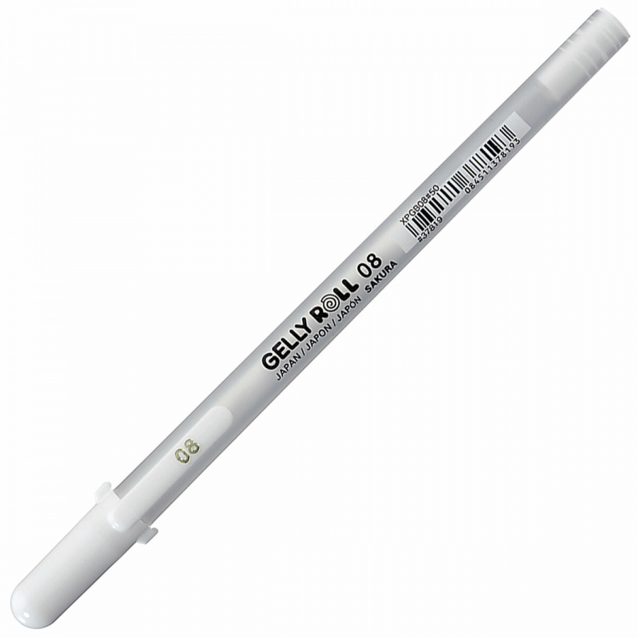 Ручка гелевая Sakura Gelly Roll (0.4мм, белый) (XPGB#50), 12шт.