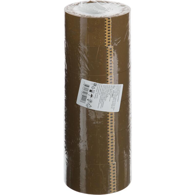 Клейкая лента (скотч) упаковочная (48мм х 66м, 47мкм, коричневая, 6шт.