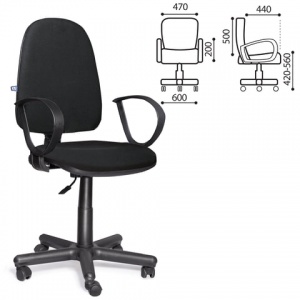 Кресло офисное Nowy Styl Jupiter GTP, ткань черная, пластик черный (C-11)