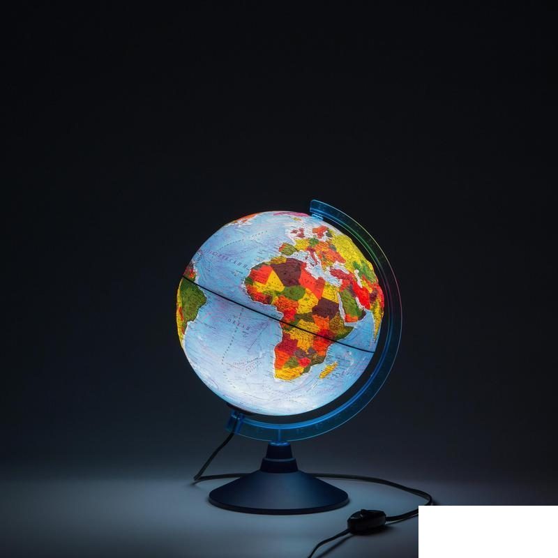 Глобус физико-политический Globen d=250мм, рельефный интерактивный, с подсветкой (INT12500286)