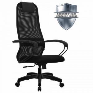 Кресло руководителя Metta SU-B-8, ткань-сетка черная, пластик