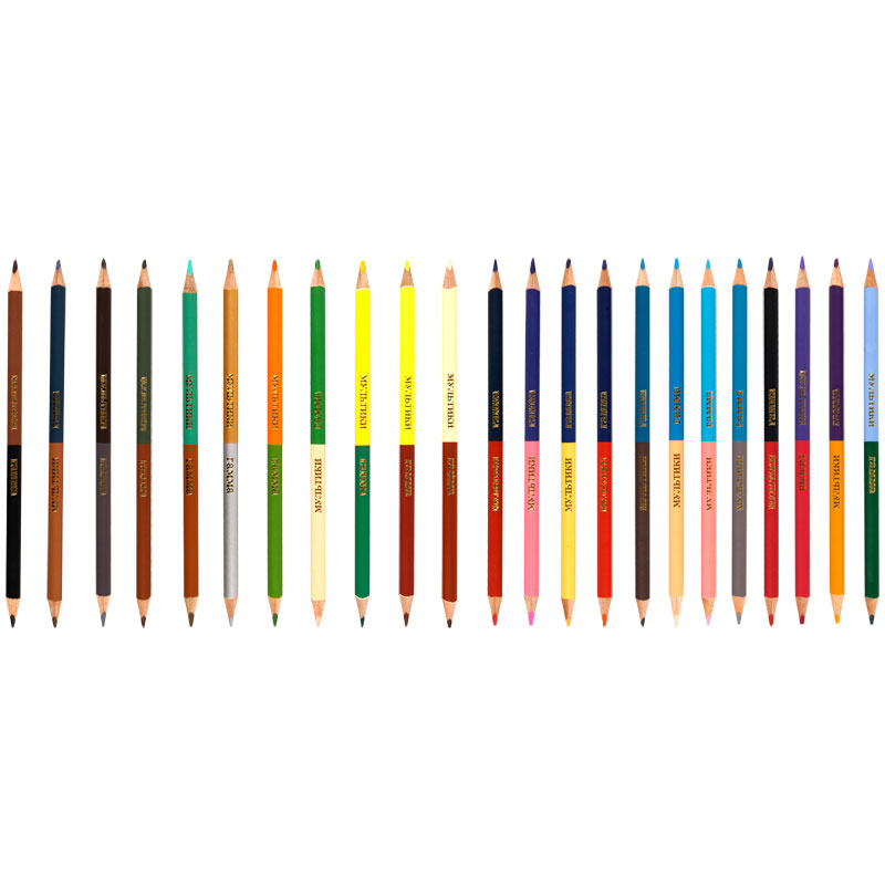 Карандаши цветные 48 цветов Гамма &quot;Мультики&quot; (L=174мм, D=7мм, 3гр двусторонние) 24шт., картон. упаковка (80220225)