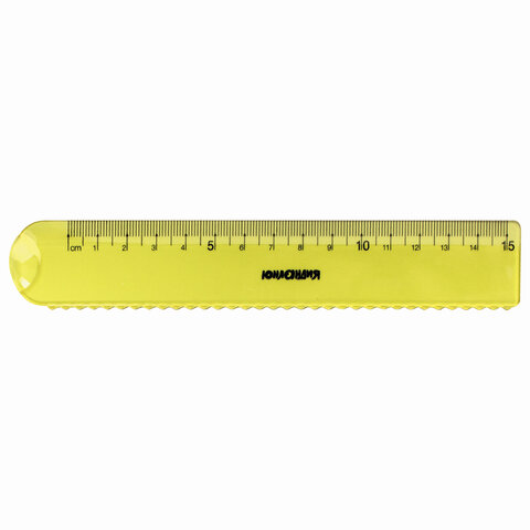 Набор чертежный малый Юнландия Start 3D (треугольники 2шт., линейка 15см, транспортир) прозрачный желтый, 8 уп. (210741)