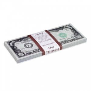 Сувенир Шуточные деньги Филькина грамота "1000 долларов", упаковка с европодвесом (AD0000121), 250 уп.