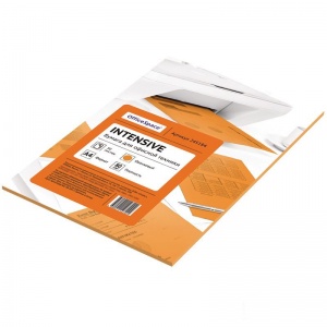 Бумага цветная А4 OfficeSpace интенсив оранжевая, 80 г/кв.м, 50 листов (245184)