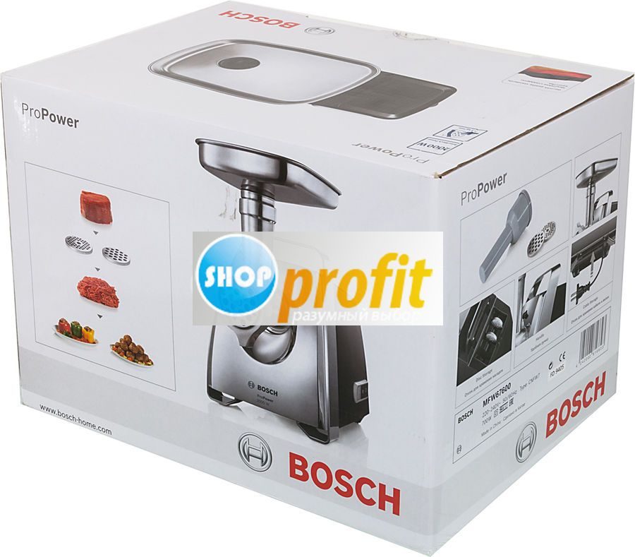 Мясорубка Bosch MFW67600, серебристый (MFW67600)