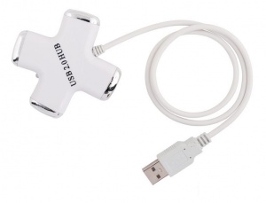 Разветвитель (хаб) USB PC Pet Сross, на 4 порта, белый