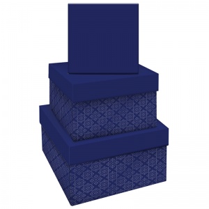 Набор квадратных коробок 3-в-1 MESHU "Blue style. Base" (19,5x19,5x11-15,5x15,5x9см) (MS_46593), 8 уп.