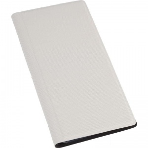 Визитница настольная Attache Selection (на 128 визиток, фактурный PU, карман 90х50мм) белая