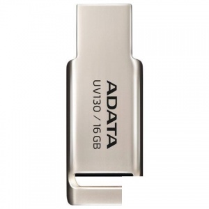 Флэш-диск USB 16Gb A-DATA DashDrive UV130, USB2.0, золотистый (метал.корпус) (AUV130-16G-RGD)