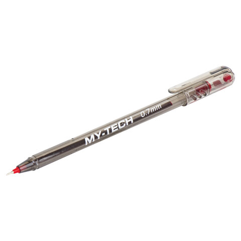 Ручка шариковая Pensan My-Tech (0.7мм, красный цвет чернил, игольчатый стержень, масляная) 25шт. (2240/25)