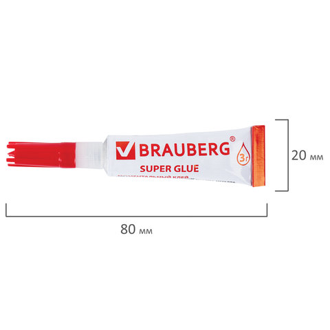 Клей универсальный Brauberg, моментальный, 3г, 48шт. (605566)