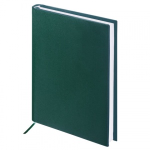 Ежедневник недатированный А5 Brauberg Select (160 листов) обложка кожзам, зеленая под зернистую кожу (123431), 30шт.