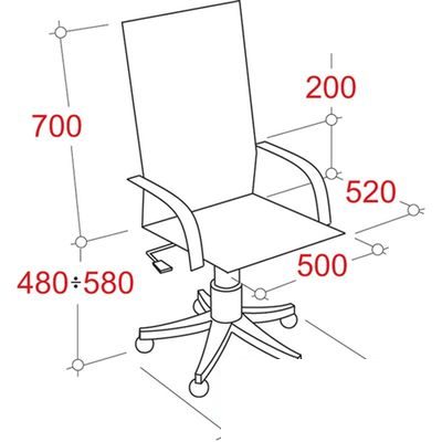 Кресло руководителя Easy Chair 628 TR, рециклированная кожа коричневая, пластик