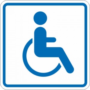 Знак безопасности Технотерра "Доступность объекта для инвалидов на колясках И13" (150х150мм, пластик, тактильный) 1шт.