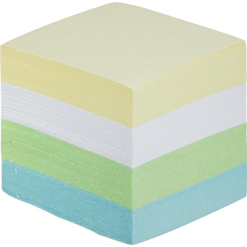 Блок-кубик для записей Attache Economy, 80х80х72мм, цветной, проклеенный, 65 г/кв.м