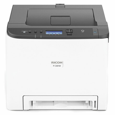 Принтер лазерный ЦВЕТНОЙ RICOH P C301W, А4, 25 стр/мин, ДУПЛЕКС, WiFi, NFC, сетевая карта, (408335)