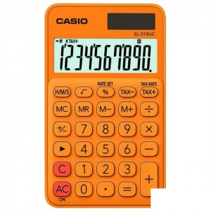 Калькулятор карманный Casio SL-310UC-RG (8-разрядный) оранжевый