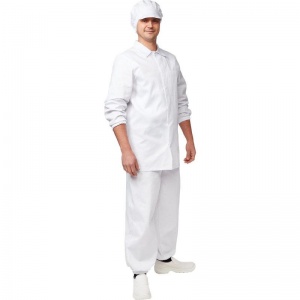 Униформа Куртка для пищевого производства мужская у17-КУ, белая (размер 60-62, рост 182-188)