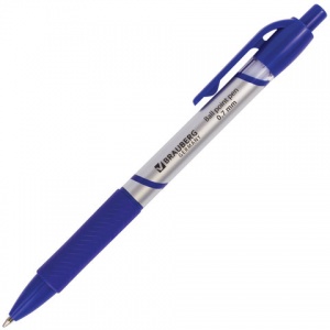 Ручка шариковая автоматическая Brauberg Leader (0.35мм, синий цвет чернил) 1шт. (141540)