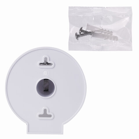 Диспенсер для туалетной бумаги рулонной Лайма, круглый, пластик тонированный серый (605046), 36шт.