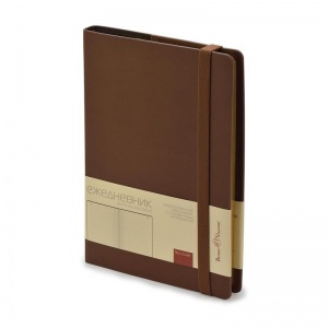 Ежедневник недатированный А5 Bruno Visconti Oxford (136 листов) обложка кожзам, коричневый