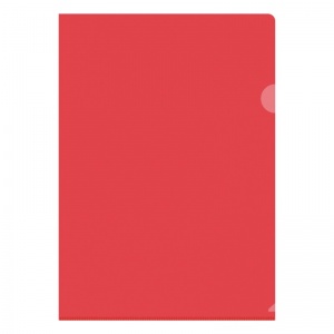 Папка-уголок OfficeSpace (А4, 150мкм, пластик) прозрачная красная, 20шт. (Fmu15-4_868)