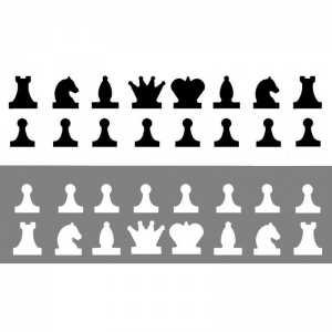 Фигуры шахматные магнитные Десятое королевство, для демонстрационных шахмат (1941)