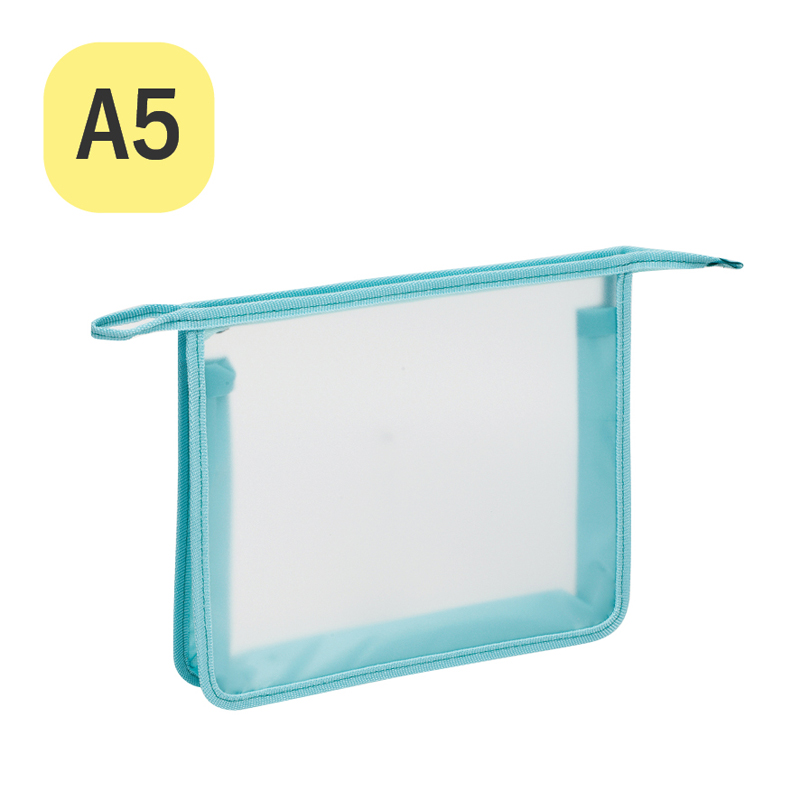 Папка для тетрадей 1 отделение, А5 ArtSpace, прозрачная/бирюзовый, пластик, на молнии (ПТ750_42187)