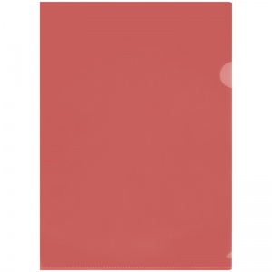 Папка-уголок Стамм (А4, 150мкм, пластик) прозрачная, красная, 20шт. (ММ-32261)