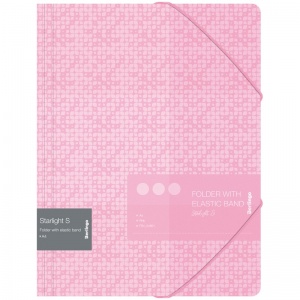Папка на резинках пластиковая Berlingo Starlight S (А4, 600мкм) розовая, с рисунком (FB4_A4901), 72шт.