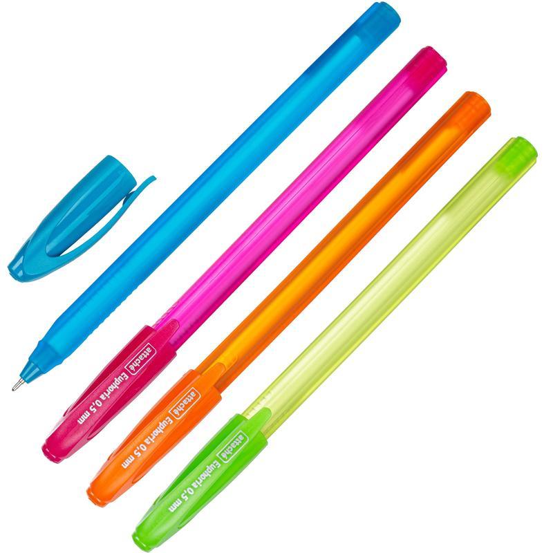 Ручка шариковая Attache Euphoria (0.5мм, синий цвет чернил) 30шт.