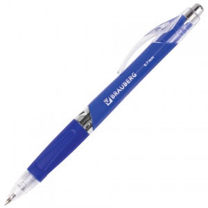 Ручка шариковая автоматическая Brauberg Rave (0.35мм, синий цвет чернил) 1шт. (141068)