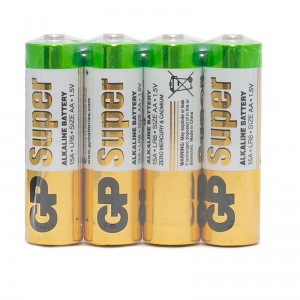 Батарейка GP Super AA/LR06 (1.5 В) алкалиновая (эконом, 4шт.) (15ARS-2SB4)